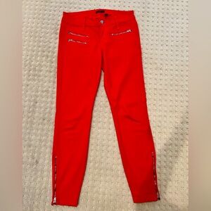 Bebe red skinny jeans